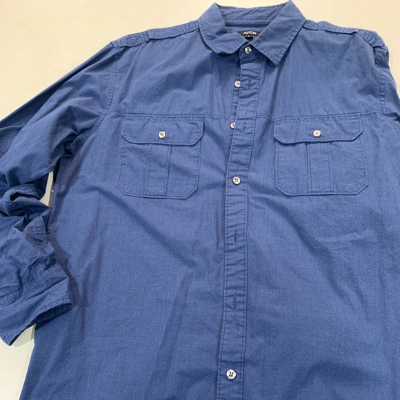 Lot of 3 - Apt. 9 Casual Button-down Shirts - Teal, Blue, Dark Grey - All Size L - Picture 4 of 9